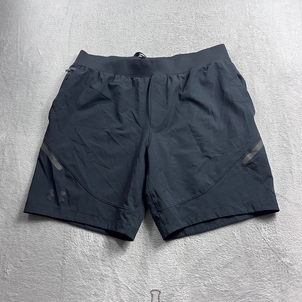 Under Armour Mens UA Unstoppable Woven Shorts Black XL 1370378 8 Inch Inseam